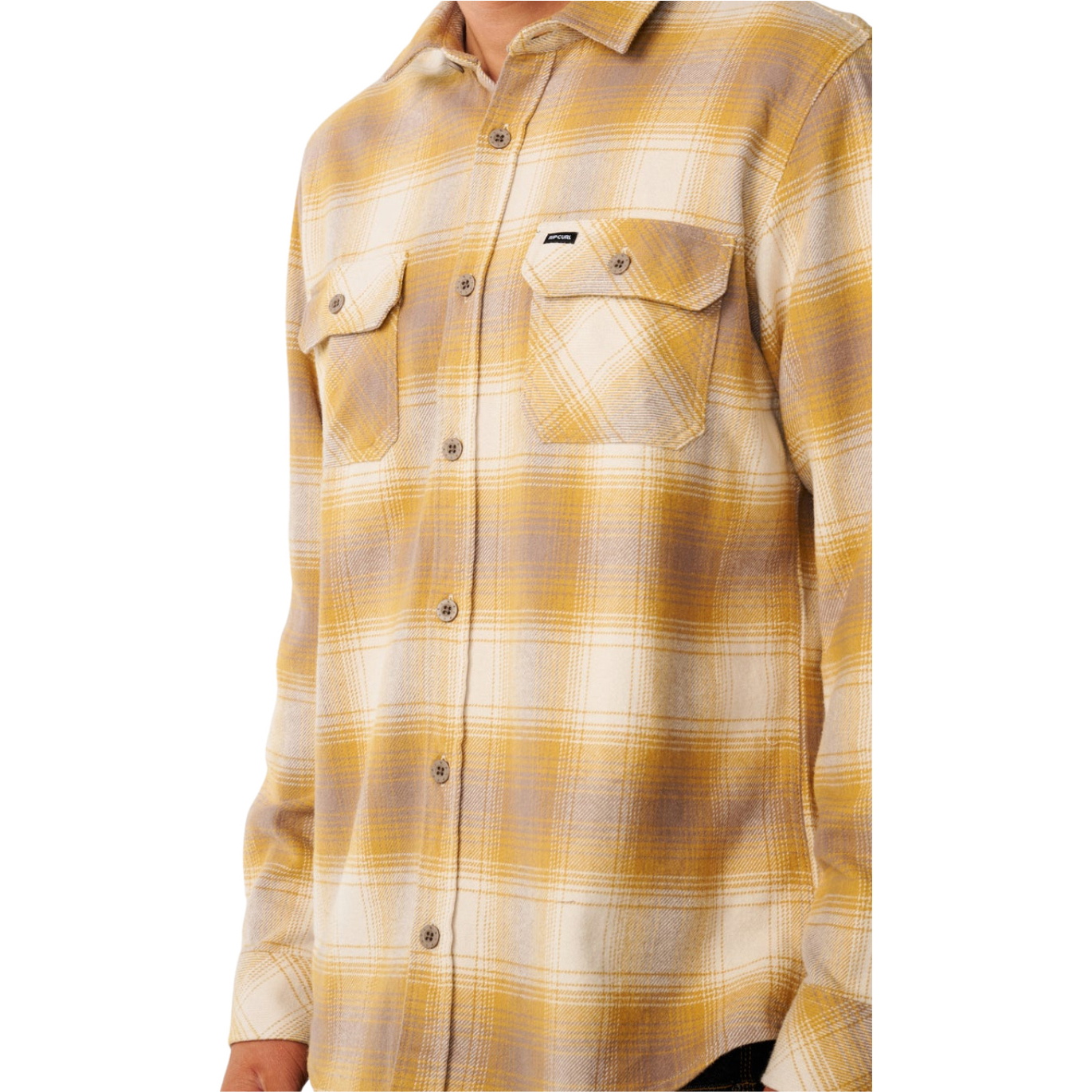 2026 Rip Curl Mens Classic Surf Count Flannel Shirt 00JMSH - Dark Mustard